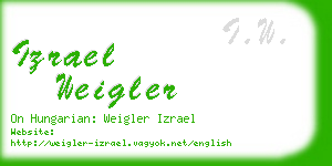 izrael weigler business card